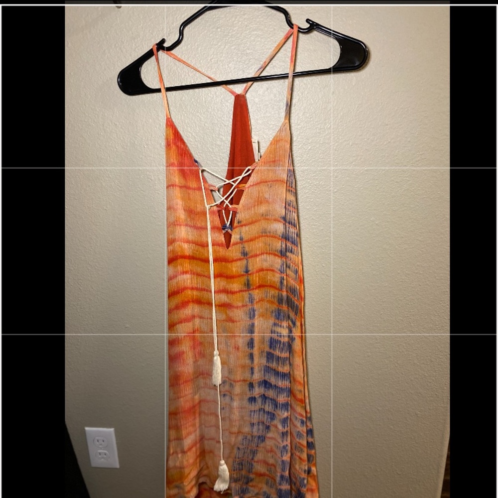 Orange/blue dress